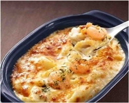 (少)海老とチーズのグラタン