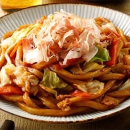 かつおだしの醤油焼うどん